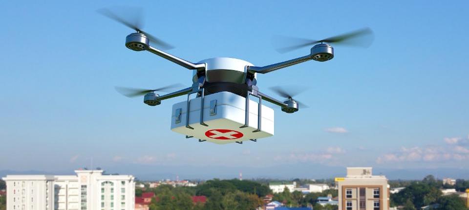 Drone Delivering Medical Supplies