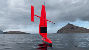 Saildrone drone technology collects data in ocean.