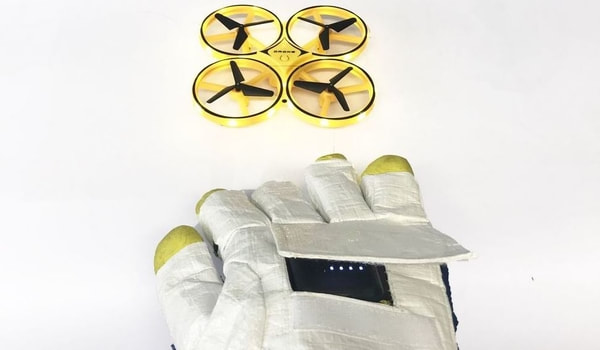 Astronaut glove that controls drones